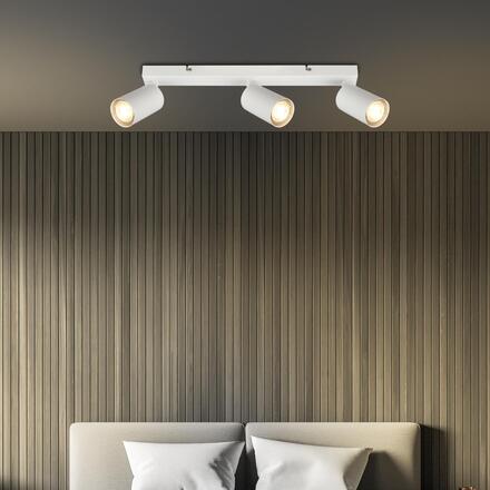 BRILONER Tib stropní bodové svítidlo, nastavitelné, On/Off nástěnným vypínačem, 3-ramenné, bílé 2172036