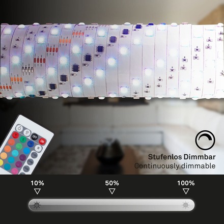 BRILONER RGB LED pásek 300 cm 0,11W bílé BRILO 2267-090P