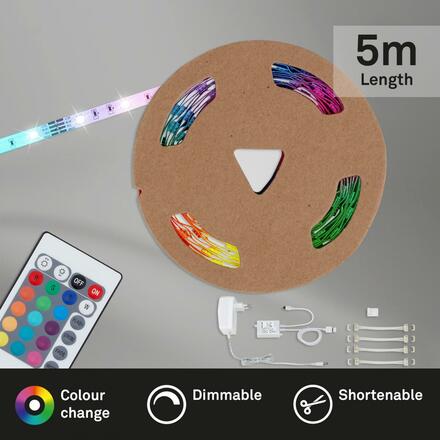 BRILONER RGB LED pásek 500 cm 0,12W bílé BRILO 2267-150P