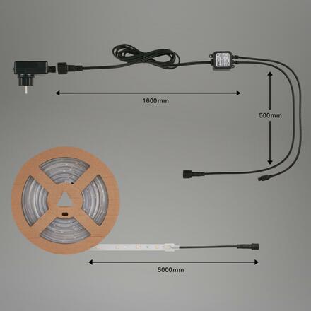 BRILONER LED pásek, 500 cm, dálkový ovladač, 15W, 240lm BRILO 2317150
