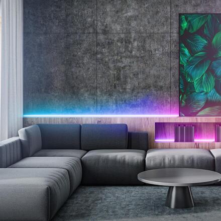 BRILONER COB LED pásek 3m, dálkový ovladač, RGB IC dynamické barvy, bílý 2322480