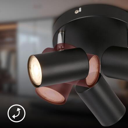 BRILONER Supo stropní bodové svítidlo - GU10 patice, max. 9W, nastavitelné, 3-ramenné, černá 2365035