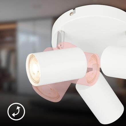 BRILONER Supo stropní bodové svítidlo - GU10 patice, max. 9W, nastavitelné, 3-ramenné, bílé 2365036