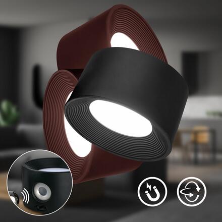 BRILONER Tari LED lampička na psací stůl, stmívatelné, magnetická hlava, černá 2499015