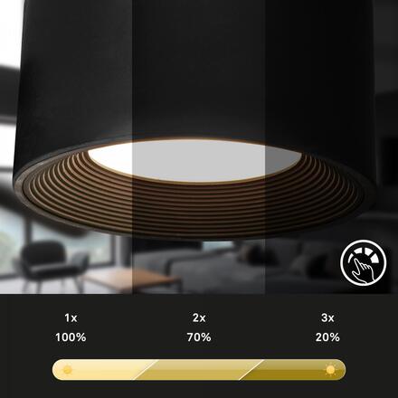 BRILONER Tari LED lampička na psací stůl, stmívatelné, magnetická hlava, černá 2499015