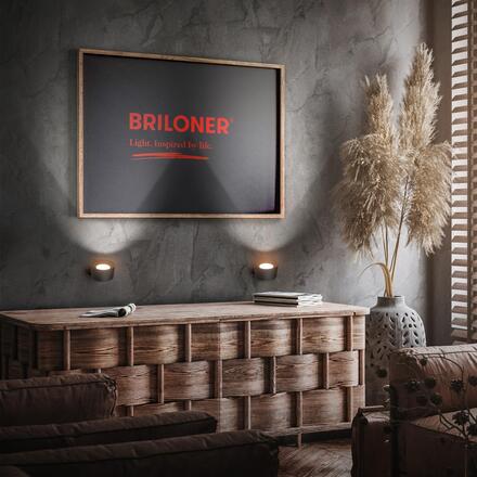 BRILONER Tari nástěnné svítidlo bezdrátové, stmívatelné, magnetické, černá 2599015