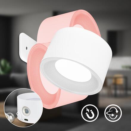 BRILONER Tari nástěnné svítidlo bezdrátové, stmívatelné, magnetické, bílé 2599016