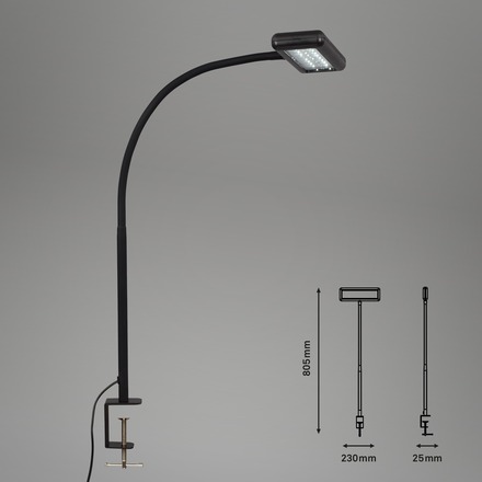 BRILONER LED svítidlo se svorkou 80,5 cm 7,5W 800lm černá BRILO 2604-015