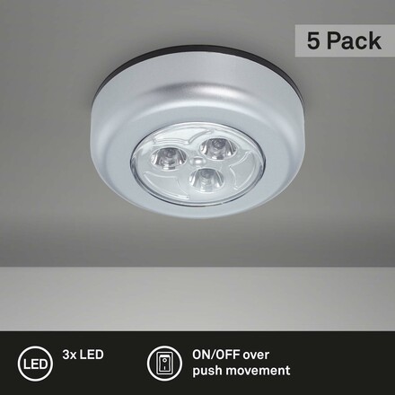 BRILONER LED skříňkové svítidlo pr. 6,8 cm 5x1W titan BRILO 2633-054