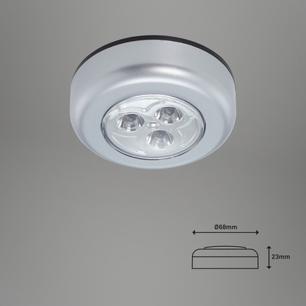 BRILONER LED skříňkové svítidlo pr. 6,8 cm 5x1W titan BRILO 2633-054