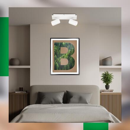 BRILONER Isil A LED stropní bodové svítidlo, třída A, 2-ramenné, 50.000h, nastavitelné, bílé 2840026