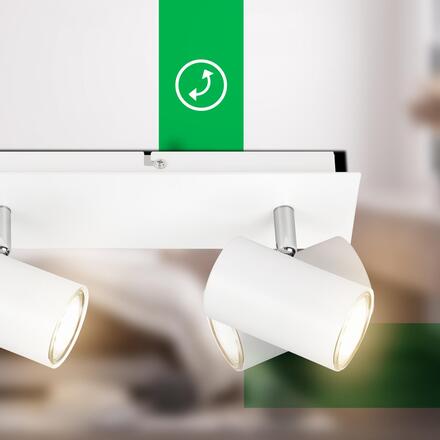 BRILONER Isil A LED stropní bodové svítidlo, energetická třída A, 3-ramenné, 50.000h životnost, nastavitelné, bílé 2840036