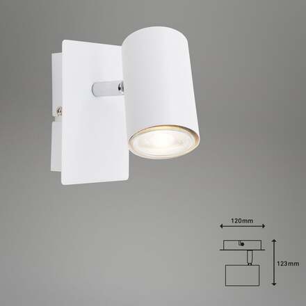 BRILONER Bodové svítidlo 12,3 cm 1xGU10 40W bílé BRILO 2857-016