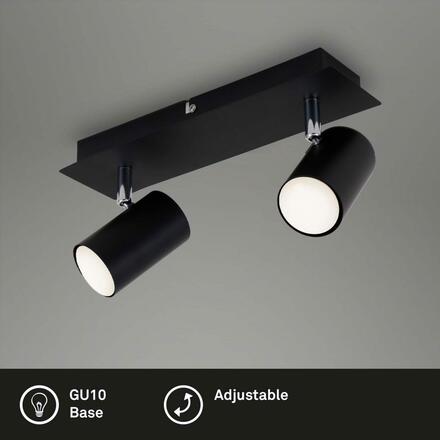 BRILONER Bodové svítidlo 29 cm 2xGU10 40W černá BRILO 2857-025