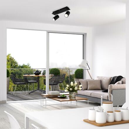BRILONER Bodové svítidlo 29 cm 2xGU10 40W černá BRILO 2857-025