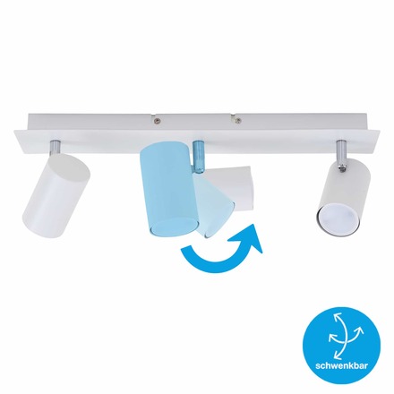 BRILONER Bodové svítidlo 45 cm 3xGU10 40W bílé BRILO 2857-036