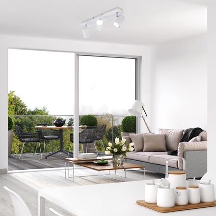 BRILONER Bodové svítidlo 45 cm 3xGU10 40W bílé BRILO 2857-036