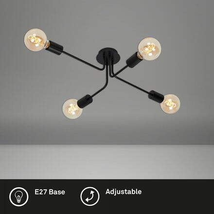 BRILONER Bodové svítidlo 67 cm 4x E27 60W černá BRILO 2886-045