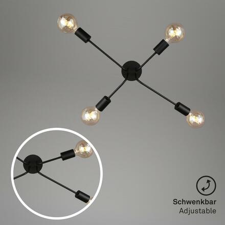 BRILONER Bodové svítidlo 67 cm 4x E27 60W černá BRILO 2886-045