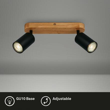 BRILONER Bodové svítidlo 27 cm 2xGU10 max. 9W černá BRILO 2922-025