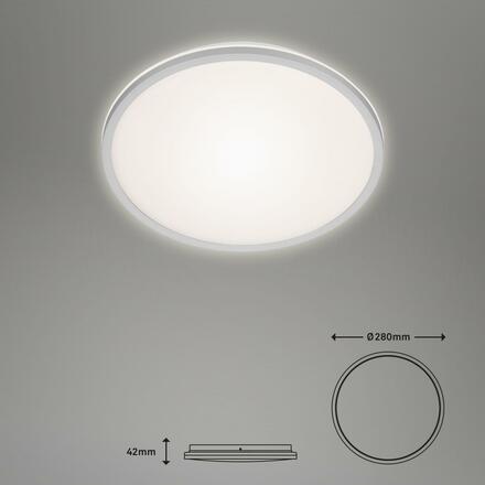 BRILONER LED stropní svítidlo pr. 28 cm 15W 1500lm stříbrná BRILO 3046-014