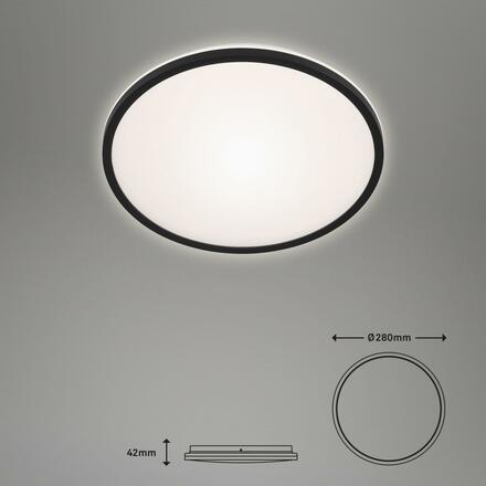 BRILONER LED stropní svítidlo pr. 28 cm 15W 1500lm černá BRILO 3046-015