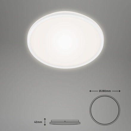 BRILONER LED stropní svítidlo pr. 28 cm 15W 1500lm bílé BRILO 3046-016