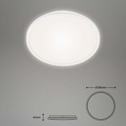 BRILONER LED stropní svítidlo pr. 28 cm 15W 1500lm bílé BRILO 3046016