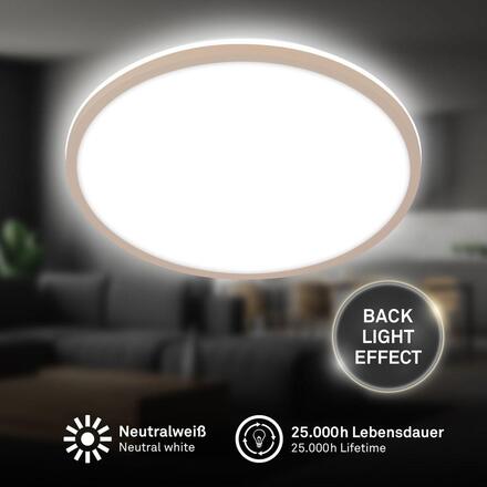 BRILONER Lana stropní svítidlo pr.28 cm - 15W, 1500lm, LED, přímé a nepřímé osvětlení, neutrální bílá, béžová 3046011