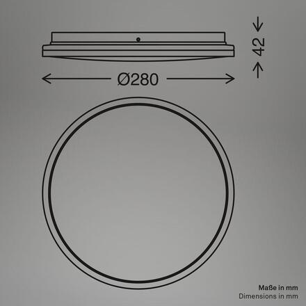 BRILONER Lana stropní svítidlo pr.28 cm - 15W, 1500lm, LED, přímé a nepřímé osvětlení, neutrální bílá, béžová 3046011