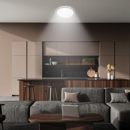 BRILONER Lana stropní svítidlo pr.28 cm - 15W, 1500lm, LED, přímé a nepřímé osvětlení, neutrální bílá, písková hnědá 3046012