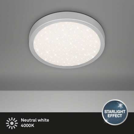 BRILONER LED stropní svítidlo pr. 28 cm 18W 2000lm stříbrná BRILO 3048-014