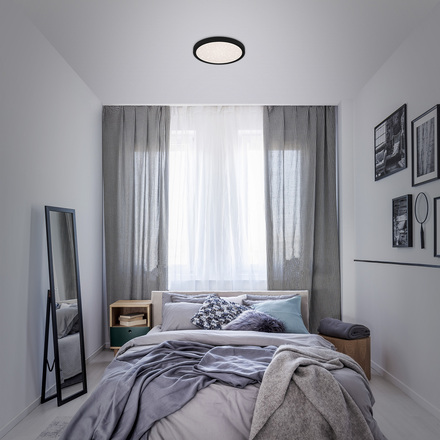 BRILONER LED stropní svítidlo pr. 28 cm 18W 2000lm černá BRILO 3048-015