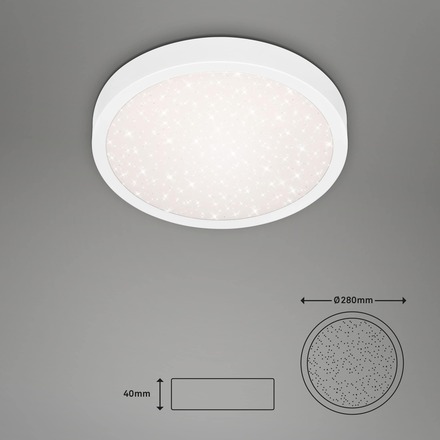 BRILONER LED stropní svítidlo pr. 28 cm 18,5W 2000lm bílé BRILO 3048-016