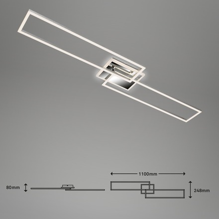 BRILONER LED CCT rám 110 cm 40W 5200lm chrom BRILO 3050-018