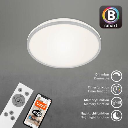 BRILONER LED CCT Smart stropní svítidlo pr. 33,3 cm 24W 2500lm chrom BRILO 3064-014