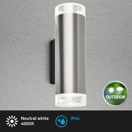 BRILONER Venkovní svítidlo 19,5 cm vč. 2x GU10 4,7W 400lm nerez ocel 3072022