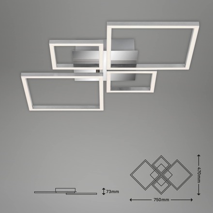BRILONER LED rám 75 cm 44W 4000lm chrom BRILO 3128-018