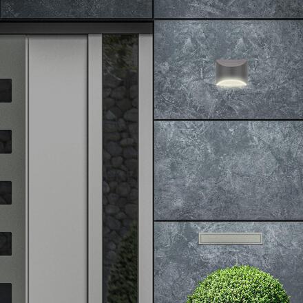 BRILONER Solární LED nástěnné svítidlo, 10 cm, antracit 3133015