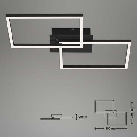 BRILONER LED CCT rám 50 cm 2x15W 3300lm černá BRILO 3149015