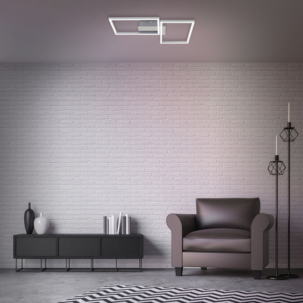 BRILONER LED CCT rám 50 cm 2x15W 1650lm chrom BRILO 3149-018