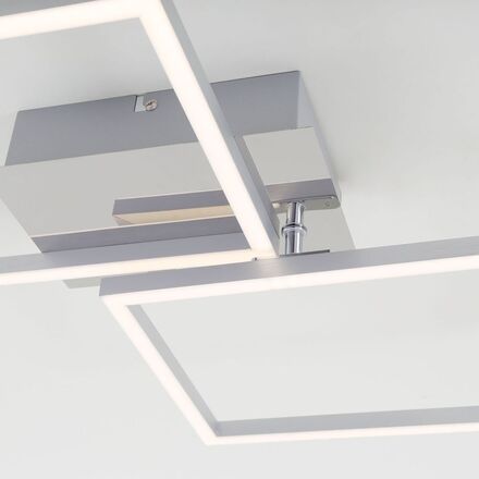 BRILONER LED CCT rám 50 cm 2x15W 3300lm chrom BRILO 3149018