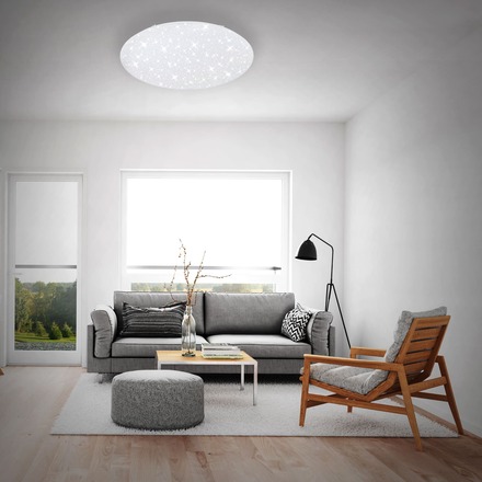 BRILONER LED stropní svítidlo hvězdné nebe, CCT, noční světlo, dálkový ovladač, stmívatelné BRILO 3318-016