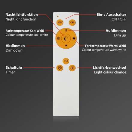 BRILONER LED stropní svítidlo hvězdné nebe, CCT, noční světlo, dálkový ovladač, stmívatelné BRILO 3318-016