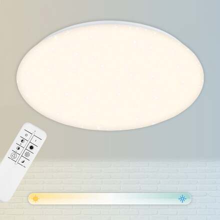 BRILONER LED stropní svítidlo hvězdné nebe, CCT, noční světlo, dálkový ovladač, stmívatelné BRILO 3328016