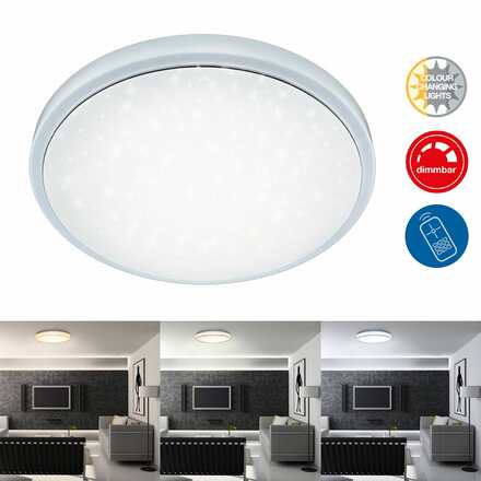 BRILONER LED stropní svítidlo hvězdné nebe, pr. 38,5 cm, 18 W, bílé BRILO 3334-016