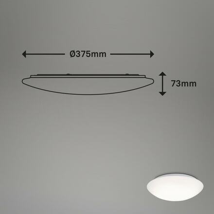 BRILONER LED stropní svítidlo s čidlem, pr. 38 cm, 22 W, bílé IP44 BRILO 3362-116