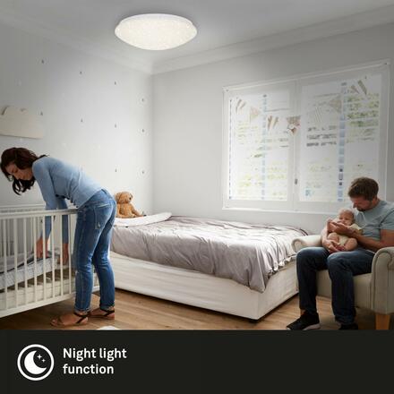 BRILONER LED stropní svítidlo hvězdné nebe, CCT, noční světlo, dálkový ovladač, stmívatelné, bílé BRILO 3367-216