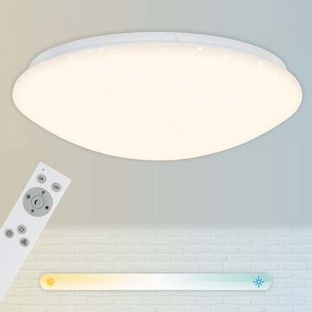BRILONER LED stropní svítidlo hvězdné nebe, CCT, noční světlo, dálkový ovladač, stmívatelné, bílé BRILO 3367216