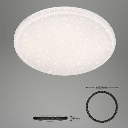 BRILONER LED stropní svítidlo hvězdné nebe, pr. 60 cm, 48 W, bílé BRILO 3386-016